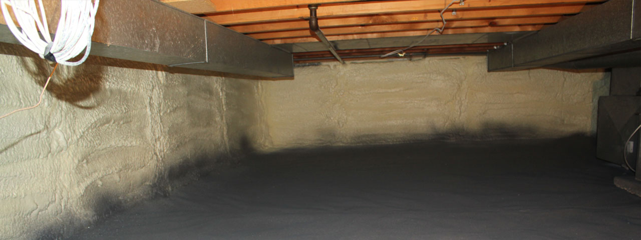 Corona spray foam insulation for crawl spaces